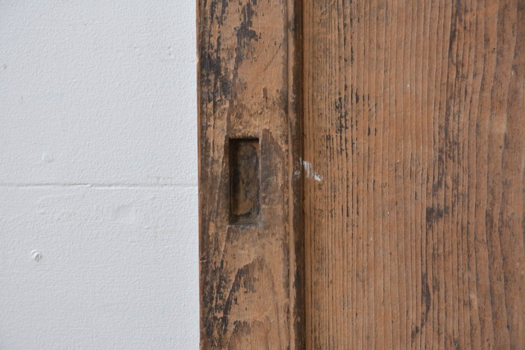 アンティーク建具　明治～大正　経年を感じる素朴な風合いの蔵戸1枚　(R-085161)