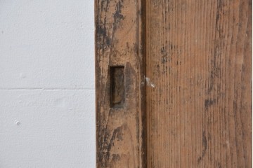 アンティーク建具　明治～大正　経年を感じる素朴な風合いの蔵戸1枚　(R-085161)