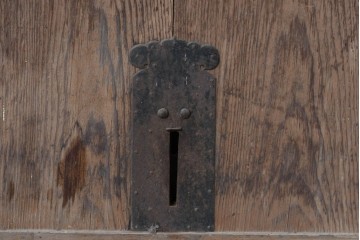 アンティーク建具　明治～大正　経年を感じる素朴な風合いの蔵戸1枚　(R-085161)