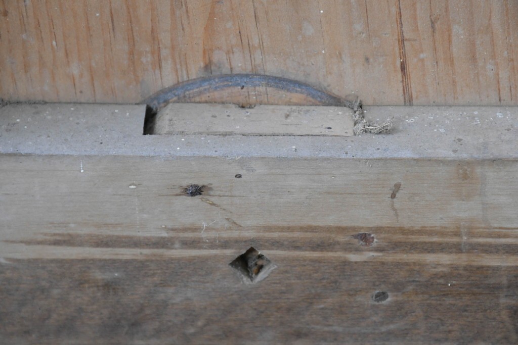 アンティーク建具　明治～大正　経年を感じる素朴な風合いの蔵戸1枚　(R-085161)