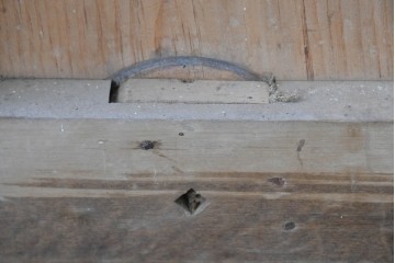 アンティーク建具　明治～大正　経年を感じる素朴な風合いの蔵戸1枚　(R-085161)