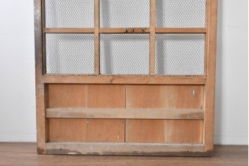 アンティーク建具　明治～大正　時代を経た素朴な風合いが味わい深い升目蔵戸1枚　(R-085162)