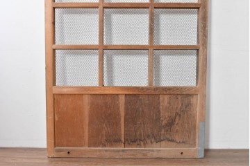 アンティーク建具　明治～大正　時代を経た素朴な風合いが味わい深い升目蔵戸1枚　(R-085162)