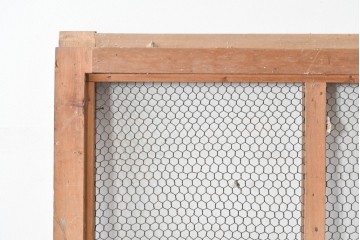 アンティーク建具　明治～大正　時代を経た素朴な風合いが味わい深い升目蔵戸1枚　(R-085162)