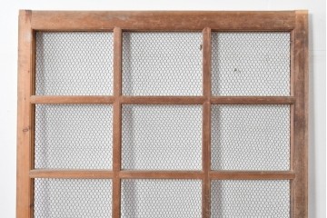 アンティーク建具　明治～大正　時代を経た素朴な風合いが味わい深い升目蔵戸1枚　(R-085162)