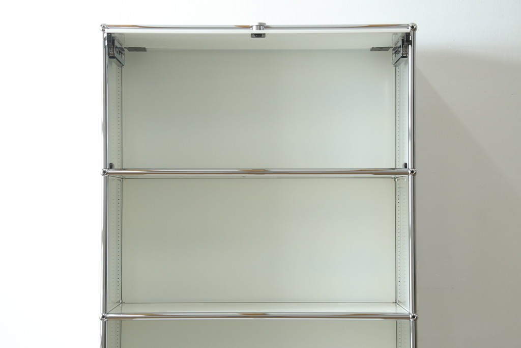中古　美品　スイス　USMハラー(USM Haller)　モジュール構造の5段シェルフ　定価約35万5千円　(R-085164)
