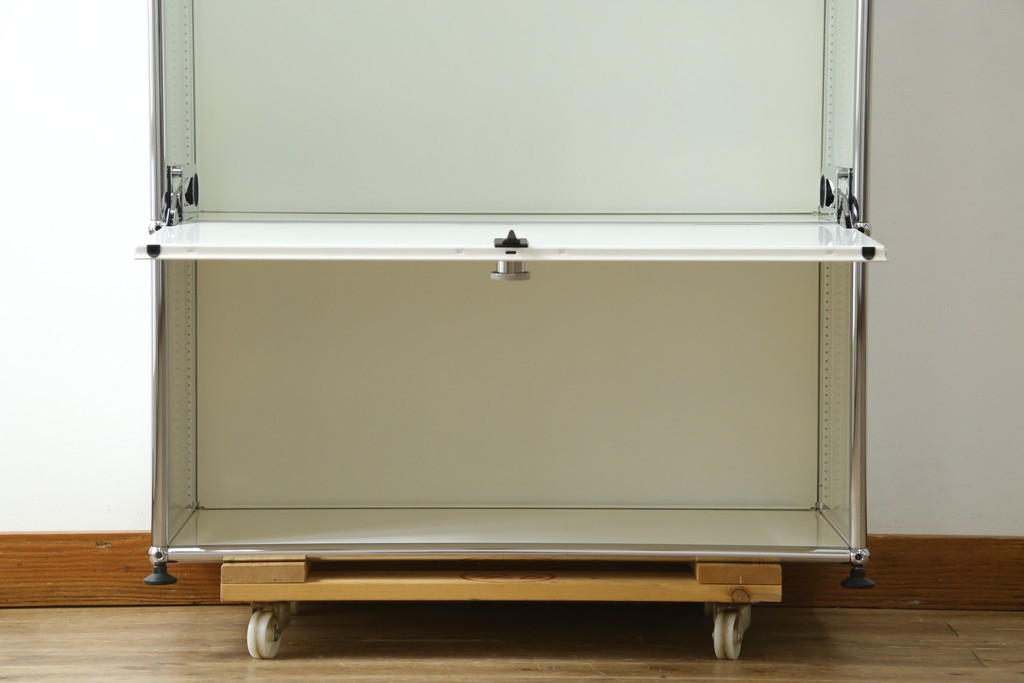 中古　美品　スイス　USMハラー(USM Haller)　モジュール構造の5段シェルフ　定価約35万5千円　(R-085164)