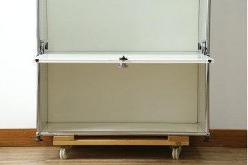 中古　美品　スイス　USMハラー(USM Haller)　モジュール構造の5段シェルフ　定価約35万5千円　(R-085164)
