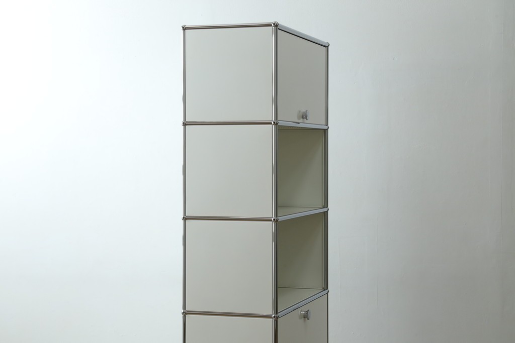 中古　美品　スイス　USMハラー(USM Haller)　モジュール構造の5段シェルフ　定価約35万5千円　(R-085164)
