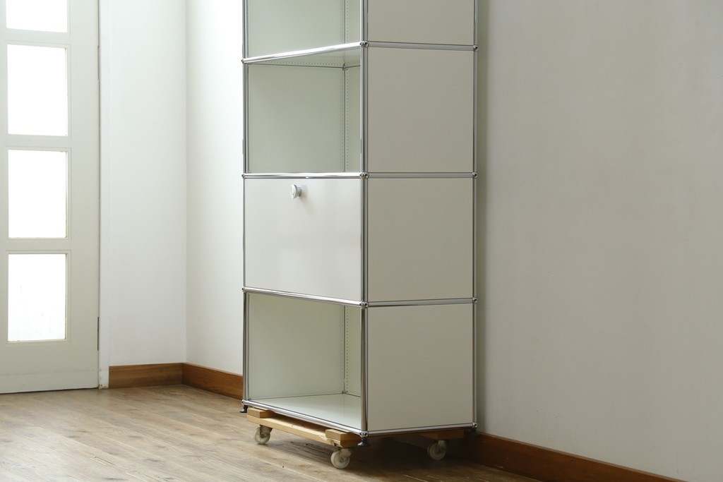 中古　美品　スイス　USMハラー(USM Haller)　モジュール構造の5段シェルフ　定価約35万5千円　(R-085164)