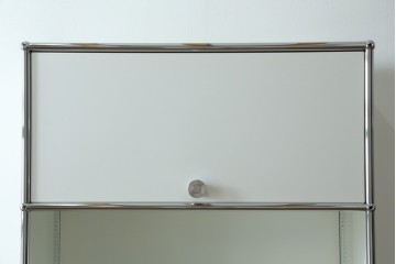 中古　美品　スイス　USMハラー(USM Haller)　モジュール構造の5段シェルフ　定価約35万5千円　(R-085164)
