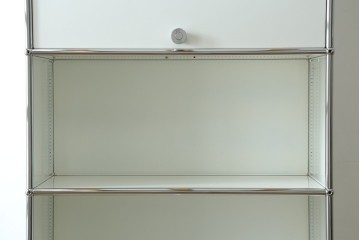 中古　美品　スイス　USMハラー(USM Haller)　モジュール構造の5段シェルフ　定価約35万5千円　(R-085164)