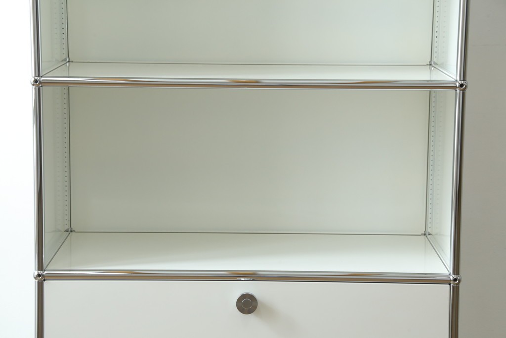 中古　美品　スイス　USMハラー(USM Haller)　モジュール構造の5段シェルフ　定価約35万5千円　(R-085164)