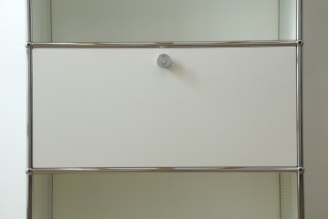 中古　美品　スイス　USMハラー(USM Haller)　モジュール構造の5段シェルフ　定価約35万5千円　(R-085164)