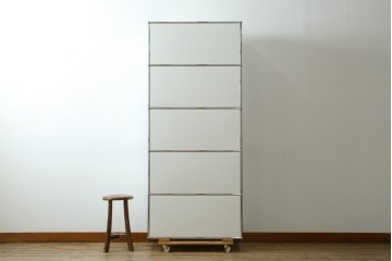 中古　美品　スイス　USMハラー(USM Haller)　モジュール構造の5段シェルフ　定価約35万5千円　(R-085164)
