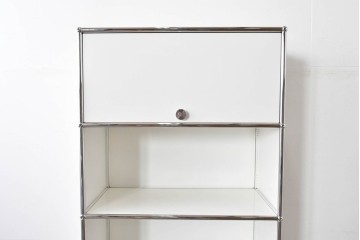 中古　美品　スイス　USMハラー(USM Haller)　モジュール構造の5段シェルフ　定価約35万5千円相当　(R-085164)