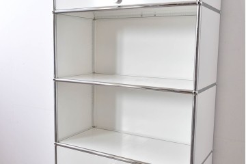 中古　美品　スイス　USMハラー(USM Haller)　モジュール構造の5段シェルフ　定価約35万5千円相当　(R-085164)