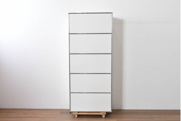 中古　美品　スイス　USMハラー(USM Haller)　モジュール構造の5段シェルフ　定価約35万5千円相当　(R-085164)