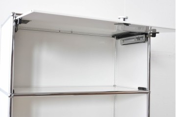 中古　美品　スイス　USMハラー(USM Haller)　モジュール構造の5段シェルフ　定価約35万5千円相当　(R-085164)