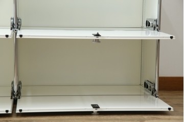 中古　美品　スイス　USMハラー(USM Haller)　モジュール構造のサイドボード　定価約33万4千円相当　(R-085166)