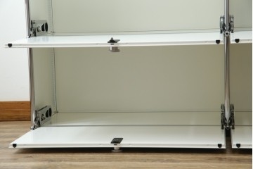 中古　美品　スイス　USMハラー(USM Haller)　モジュール構造のサイドボード　定価約33万4千円相当　(R-085166)