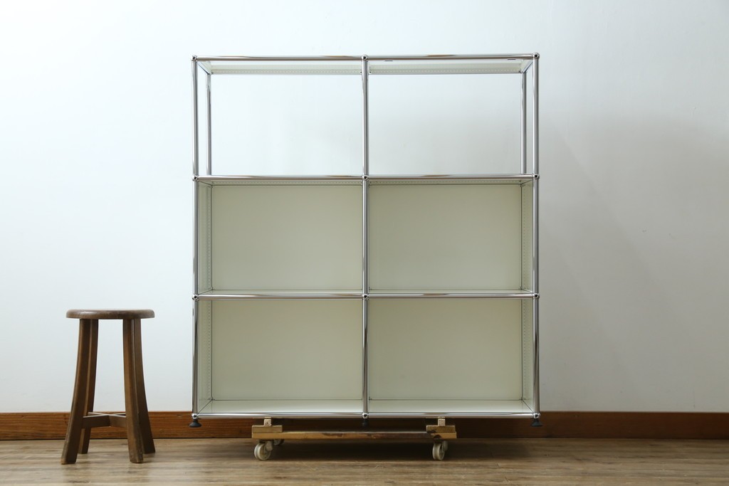 中古　美品　スイス　USMハラー(USM Haller)　2列3段　シェルフ　定価約24万円　(R-085167)