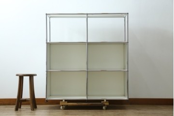 中古　美品　スイス　USMハラー(USM Haller)　2列3段　シェルフ　定価約24万円　(R-085167)