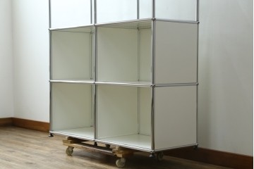 中古　美品　スイス　USMハラー(USM Haller)　2列3段　シェルフ　定価約24万円　(R-085167)