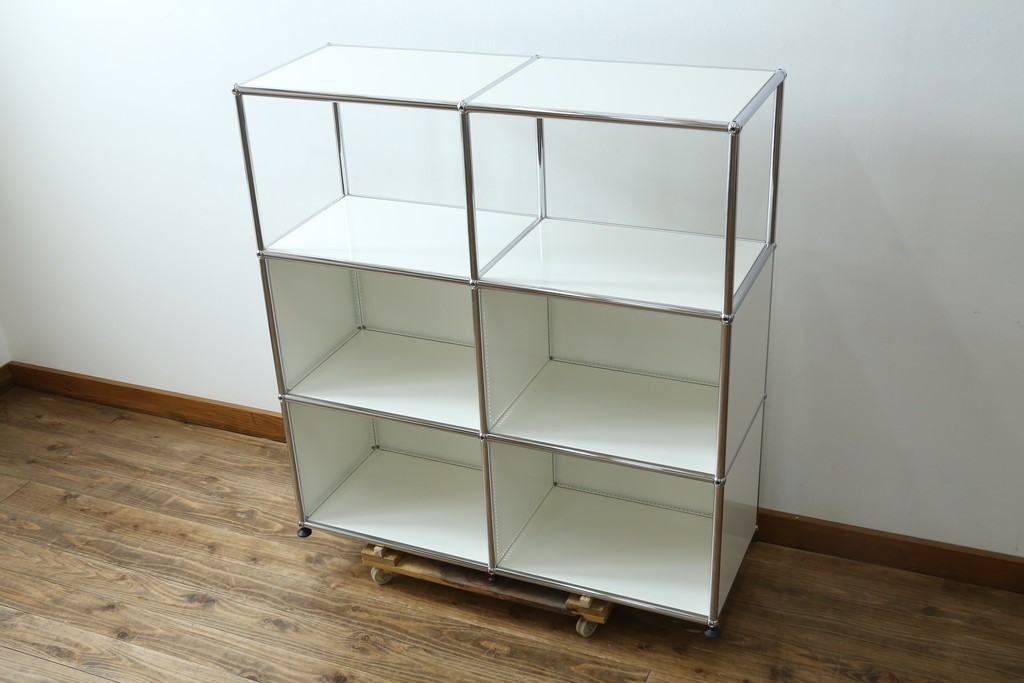 中古　美品　スイス　USMハラー(USM Haller)　2列3段　シェルフ　定価約24万円　(R-085167)