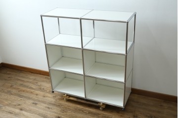 中古　美品　スイス　USMハラー(USM Haller)　2列3段　シェルフ　定価約24万円　(R-085167)