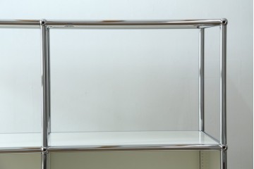 中古　美品　スイス　USMハラー(USM Haller)　2列3段　シェルフ　定価約24万円　(R-085167)