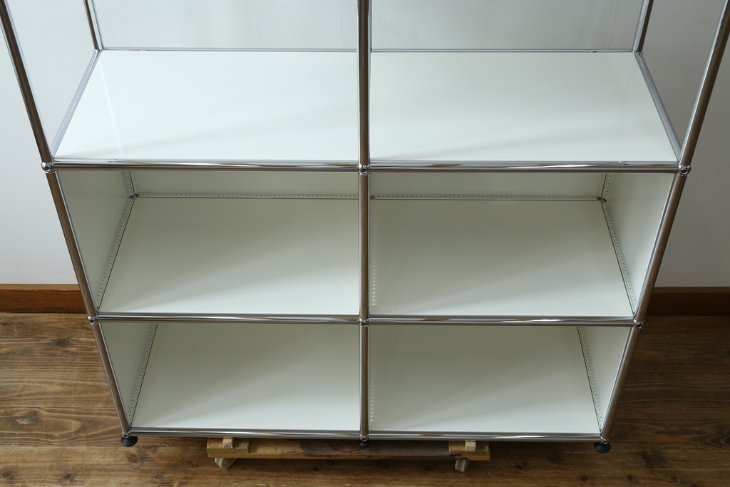 中古　美品　スイス　USMハラー(USM Haller)　2列3段　シェルフ　定価約24万円　(R-085167)