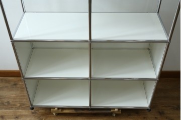 中古　美品　スイス　USMハラー(USM Haller)　2列3段　シェルフ　定価約24万円　(R-085167)