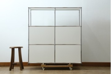 中古　美品　スイス　USMハラー(USM Haller)　2列3段　シェルフ　定価約24万円　(R-085167)
