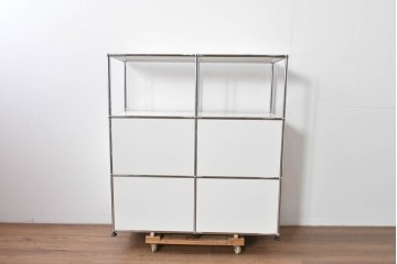 中古　美品　スイス　USMハラー(USM Haller)　モジュール構造のシェルフ　定価約24万円相当　(R-085167)