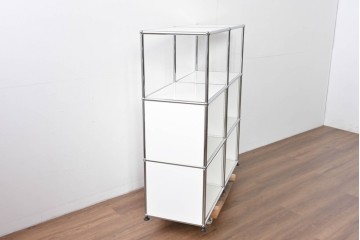 中古　美品　スイス　USMハラー(USM Haller)　モジュール構造のシェルフ　定価約24万円相当　(R-085167)