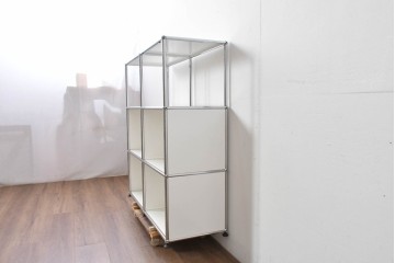 中古　美品　スイス　USMハラー(USM Haller)　モジュール構造のシェルフ　定価約24万円相当　(R-085167)