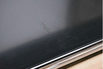 中古　美品　スイス　USMハラー(USM Haller)　クロームフレームにブラックの棚板を組み合わせたシンプルなオープンラック　定価約14万6千円相当　(R-085168)