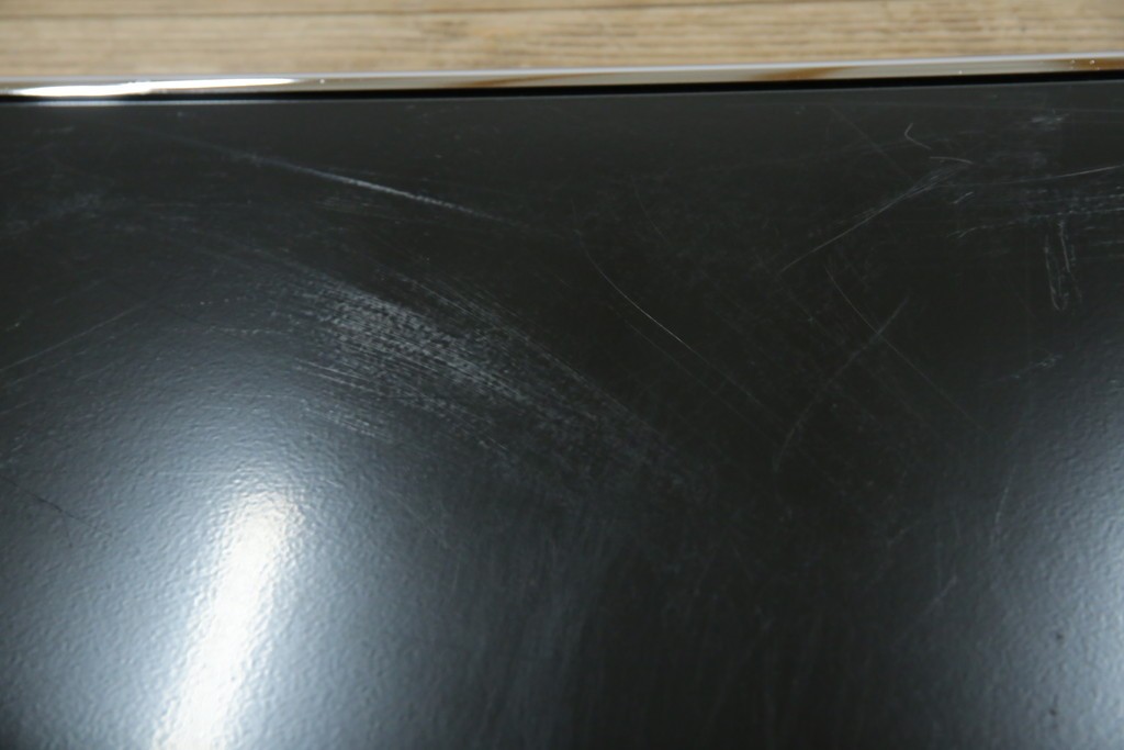 中古　美品　スイス　USMハラー(USM Haller)　クロームフレームにブラックの棚板を組み合わせたシンプルなオープンラック　定価約14万6千円　(R-085168)