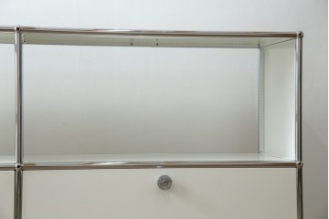 中古　美品　スイス　USMハラー(USM Haller)　モジュール構造のオープンサイドボード　定価約38万4千円　(R-085169)