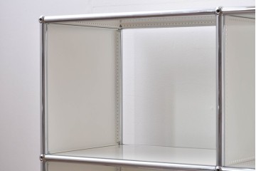 中古　美品　スイス　USMハラー(USM Haller)　モジュール構造のオープンサイドボード　定価約38万4千円相当　(R-085169)