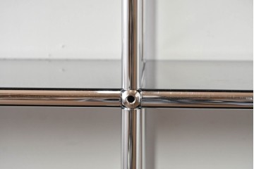 中古　美品　スイス　USMハラー(USM Haller)　クロームフレームが映える開放的なデザインのオープンラック　定価約26万円相当　(R-085170)