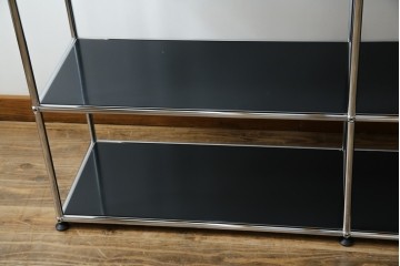 中古　美品　スイス　USMハラー(USM Haller)　クロームフレームが映える開放的なデザインのオープンラック　定価約26万円　(R-085170)