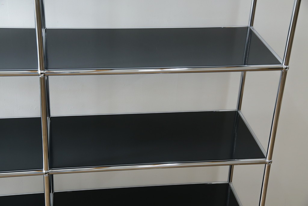 中古　美品　スイス　USMハラー(USM Haller)　クロームフレームが映える開放的なデザインのオープンラック　定価約26万円　(R-085170)