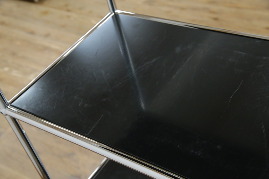 中古　美品　スイス　USMハラー(USM Haller)　クロームフレームが映える開放的なデザインのオープンラック　定価約26万円　(R-085170)