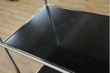 中古　美品　スイス　USMハラー(USM Haller)　クロームフレームが映える開放的なデザインのオープンラック　定価約26万円　(R-085170)