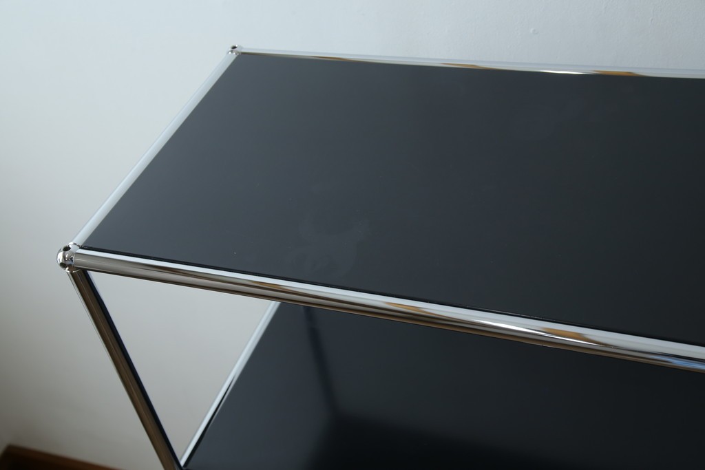 中古　美品　スイス　USMハラー(USM Haller)　クロームフレームが映える開放的なデザインのオープンラック　定価約26万円　(R-085170)