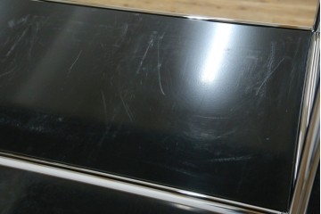 中古　美品　スイス　USMハラー(USM Haller)　クロームフレームが映える開放的なデザインのオープンラック　定価約26万円　(R-085170)