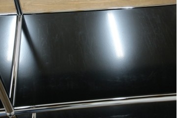 中古　美品　スイス　USMハラー(USM Haller)　クロームフレームが映える開放的なデザインのオープンラック　定価約26万円　(R-085170)