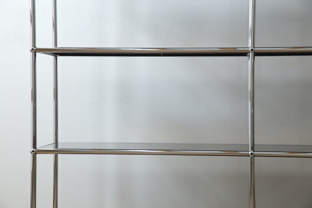 中古　美品　スイス　USMハラー(USM Haller)　クロームフレームが映える開放的なデザインのオープンラック　定価約26万円　(R-085170)